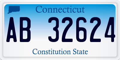 CT license plate AB32624