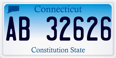 CT license plate AB32626