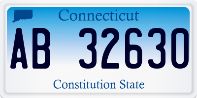 CT license plate AB32630