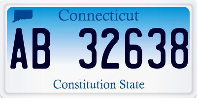 CT license plate AB32638