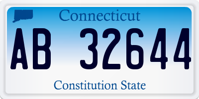 CT license plate AB32644