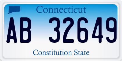 CT license plate AB32649