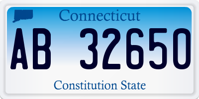 CT license plate AB32650
