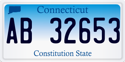 CT license plate AB32653