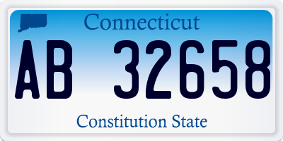 CT license plate AB32658