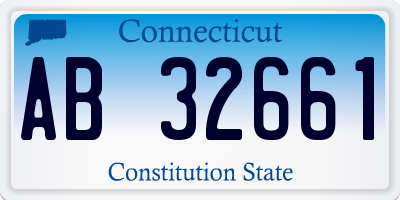 CT license plate AB32661