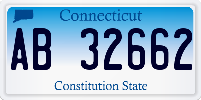 CT license plate AB32662