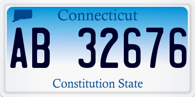 CT license plate AB32676