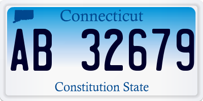 CT license plate AB32679