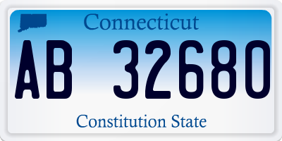 CT license plate AB32680