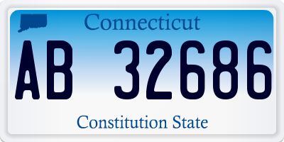 CT license plate AB32686