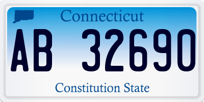 CT license plate AB32690