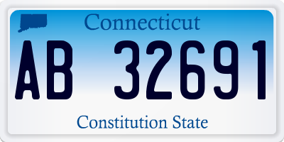 CT license plate AB32691