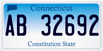 CT license plate AB32692