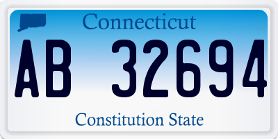 CT license plate AB32694