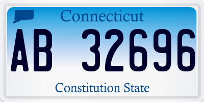 CT license plate AB32696