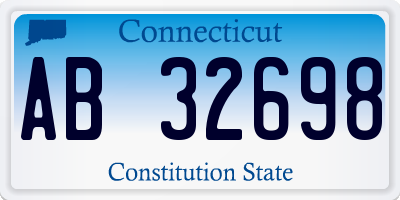 CT license plate AB32698