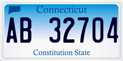 CT license plate AB32704