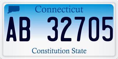 CT license plate AB32705