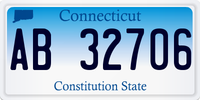 CT license plate AB32706