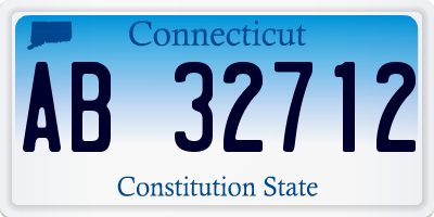 CT license plate AB32712