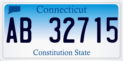 CT license plate AB32715