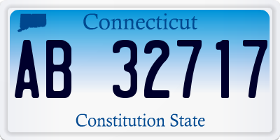 CT license plate AB32717