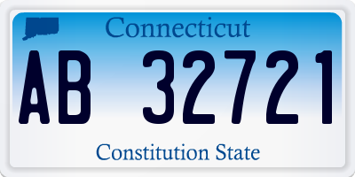 CT license plate AB32721