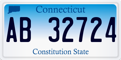 CT license plate AB32724