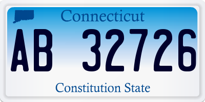 CT license plate AB32726