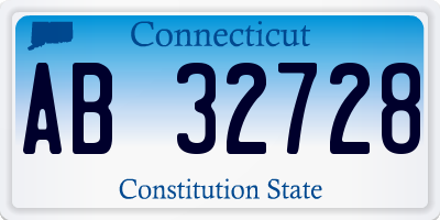 CT license plate AB32728