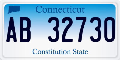 CT license plate AB32730