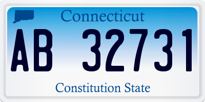 CT license plate AB32731