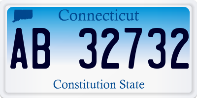 CT license plate AB32732
