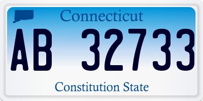 CT license plate AB32733