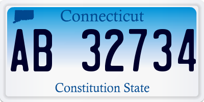 CT license plate AB32734