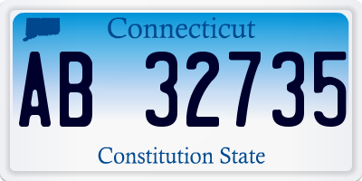 CT license plate AB32735