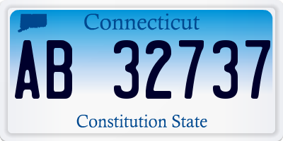 CT license plate AB32737