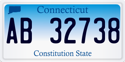 CT license plate AB32738