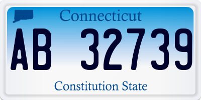 CT license plate AB32739