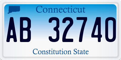 CT license plate AB32740