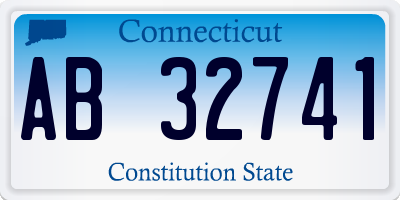 CT license plate AB32741