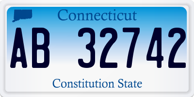 CT license plate AB32742