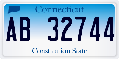CT license plate AB32744