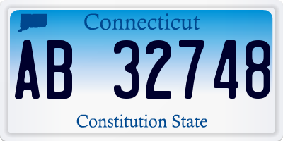 CT license plate AB32748