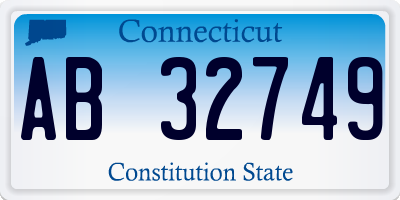 CT license plate AB32749