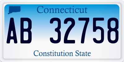 CT license plate AB32758