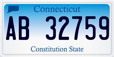 CT license plate AB32759