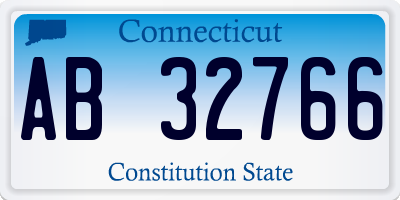 CT license plate AB32766