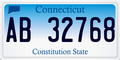 CT license plate AB32768